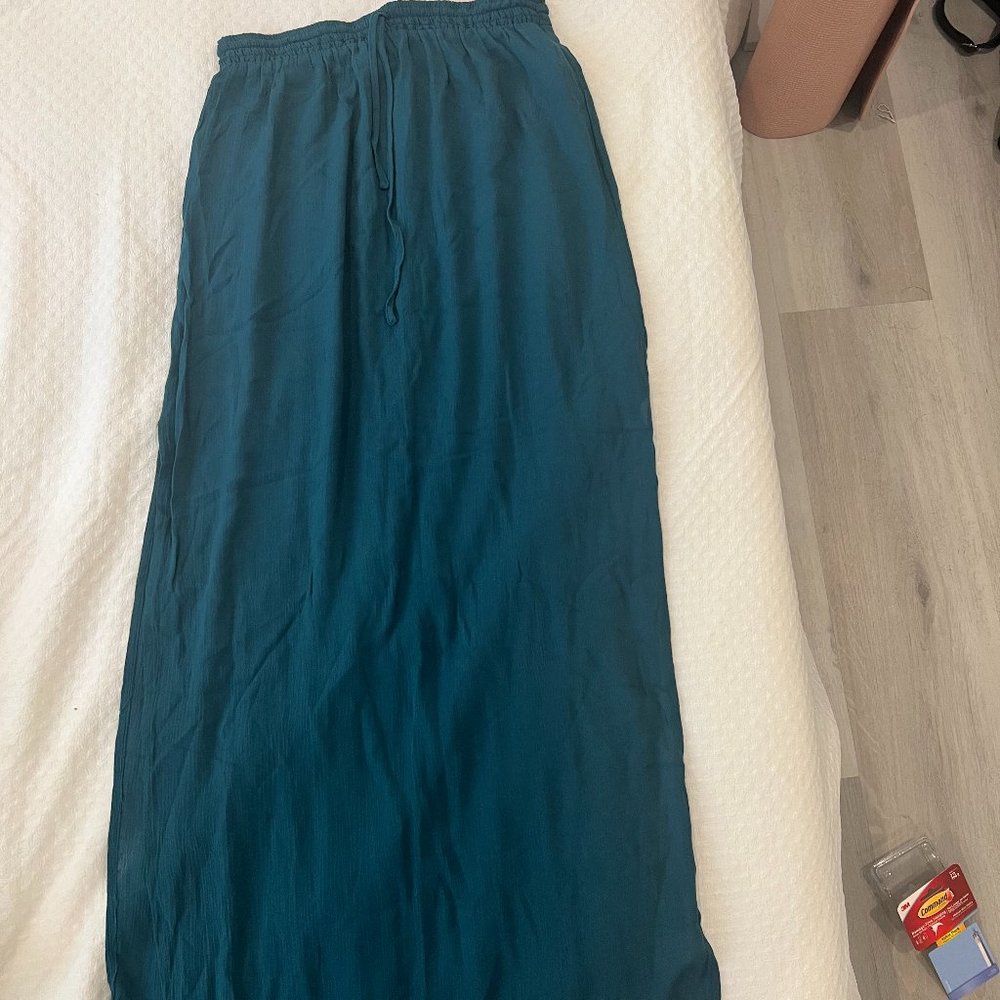 Long Teal Skirt